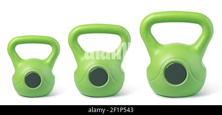 Kettlebell sur fond blanc Banque D'Images