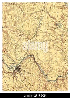 Schenectady, New York, carte 1898, 1:62500, États-Unis d'Amérique par Timeless Maps, données U.S. Geological Survey Banque D'Images