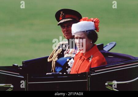 La reine britannique Elizabeth II, lors de sa visite à Berlin/Allemagne avec son mari, le prince Philip Banque D'Images