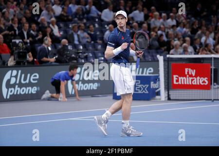 ANDY MURRAY (GBR) a gagné contre Tomas BERDYCH (CZE) lors du match de tennis BNP Paribas Masters Paris 2016 le 4 novembre 2016 à l'AccorHotels Arena de Paris, France - photo Stephane Allaman / DPPI Banque D'Images