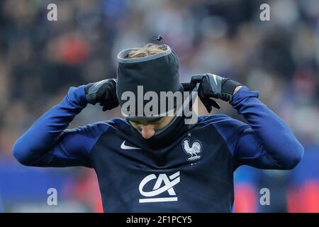 Antoine Griezmann (FRA) à l'échauffement lors de la coupe du monde de la FIFA 2018 qualifiant le groupe A match de football entre la France et la Suède le 11 novembre 2016 au Stade de France à Saint Denis, France - photo Stephane Allaman / DPPI Banque D'Images