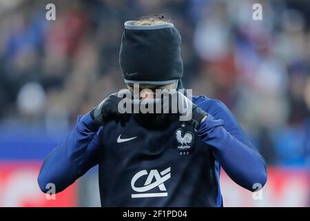 Antoine Griezmann (FRA) à l'échauffement lors de la coupe du monde de la FIFA 2018 qualifiant le groupe A match de football entre la France et la Suède le 11 novembre 2016 au Stade de France à Saint Denis, France - photo Stephane Allaman / DPPI Banque D'Images