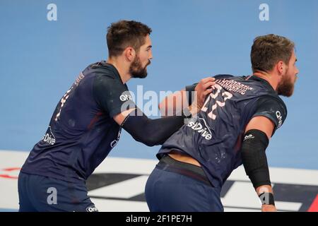 Nikola Karabatic (PSG Hanball), Luka Karabatic (PSG handball) pendant la Ligue des champions de l'EHF, Groupe A, Handball match Paris Saint-Germain Handball et Telekom Veszprem le 27 novembre 2016 au stade Pierre de Coubertin à Paris, France - photo Stephane Allaman / DPPI Banque D'Images