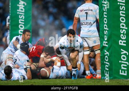 Lors de la coupe des champions de rugby européenne, Pool 1, match de rugby entre Racing 92 et Munster Rugby le 7 janvier 2017 au stade Yves du Manoir à Colombes, France - photo Stephane Allaman / DPPI Banque D'Images