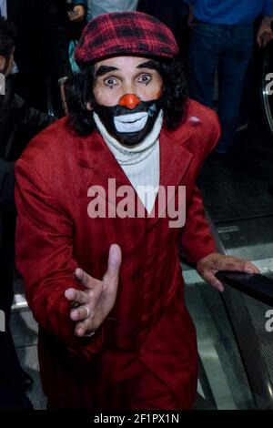 Ciudad de México, 08 marzo 2021– Muere el famoso payaso mexicano Cepillín (El payasito de la Tele), murió tras ser Hospitalizado de emergencia la semana pasada por una lesión en la columna, fleció a los 75 años Ricardo González Gutiérrez, “Cepillín”. @cepillintv #Cepellin durante la develación de sus huellas en Plaza Galerías. (Foto: @pacomxdf Francisco MORALES/DAMMPHOTO NortePhoto.com) Banque D'Images