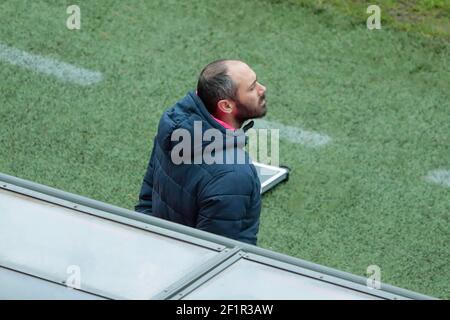 Julien Dupuy (Stade Francais) lors du championnat de France Top 14 Rugby Union match entre Stade Francais Paris et Pau le 28 janvier 2018 au stade Jean Bouin à Paris, France - photo Stephane Allaman / DPPI Banque D'Images