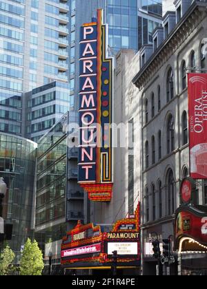 Image du théâtre Paramount dans le centre-ville de Boston. Banque D'Images