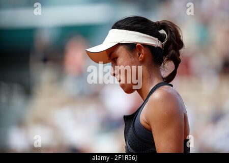 Wang Qiang (CHN) lors de l'Open de tennis français Roland Garros 2018, jour 1, le 27 mai 2018, au stade Roland Garros à Paris, France - photo Stephane Allaman / DPPI Banque D'Images