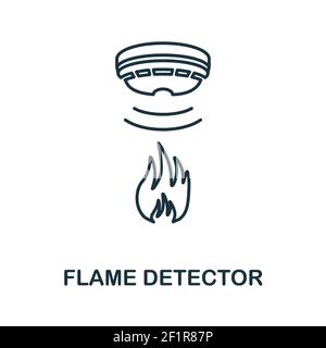 L'icône du détecteur de flamme. L'élément de la simple collecte d'icônes des capteurs. L'icône de création d'interface utilisateur Détecteur de flamme, ux, apps, logiciels et des infographies Illustration de Vecteur