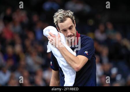 Richard GASQUET (FRA) pendant le Rolex Paris Masters Paris 2018, Masters 1000 ATP World Tour, match de tennis le 29 octobre 2018 à l'AccorHotels Arena (Bercy) à Paris, France - photo Stephane Allaman / DPPI Banque D'Images