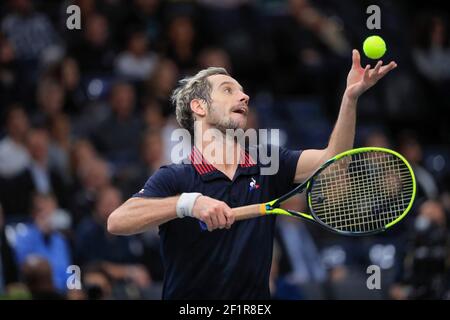 Richard GASQUET (FRA) pendant le Rolex Paris Masters Paris 2018, Masters 1000 ATP World Tour, match de tennis le 29 octobre 2018 à l'AccorHotels Arena (Bercy) à Paris, France - photo Stephane Allaman / DPPI Banque D'Images