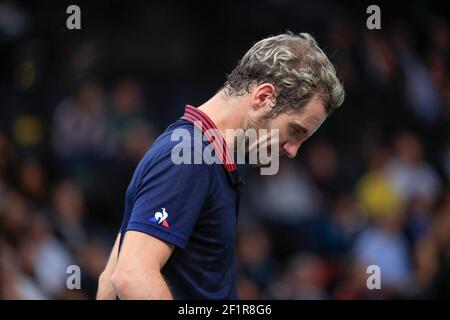 Richard GASQUET (FRA) pendant le Rolex Paris Masters Paris 2018, Masters 1000 ATP World Tour, match de tennis le 29 octobre 2018 à l'AccorHotels Arena (Bercy) à Paris, France - photo Stephane Allaman / DPPI Banque D'Images