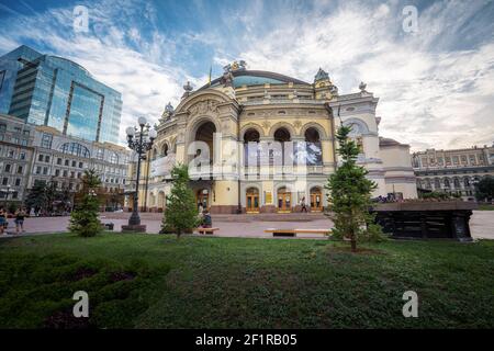 Opéra national d'Ukraine - Kiev, Ukraine Banque D'Images