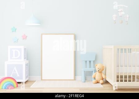 Cadre à baldaquin dans la chambre des enfants. Banque D'Images