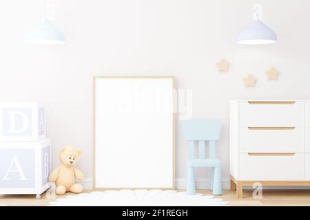 Cadre à baldaquin dans la chambre des enfants. Banque D'Images