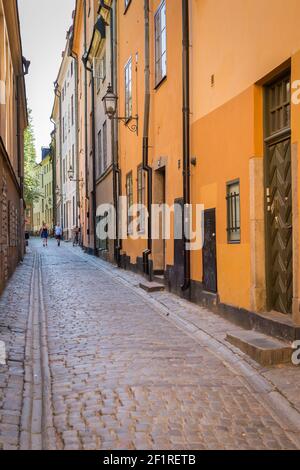 Prästgatan, Gamla Stan, Stockholm, Suède. Banque D'Images