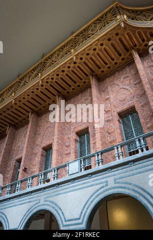 La salle bleue (Blå Hallen) à Stadshuset ou Stockholms stadshus (hôtel de ville), Stockholm, Suède. Banque D'Images