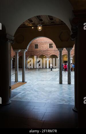 La salle bleue (Blå Hallen) à Stadshuset (hôtel de ville), Stockholm, Suède. Banque D'Images