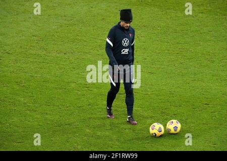 Antoine Griezmann (FRA) à l'échauffement lors du match international de football amical entre la France et la Finlande le 11 novembre 2020 au Stade de France à Saint-Denis, France - photo Stephane Allaman / DPPI Banque D'Images