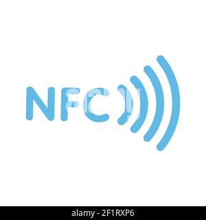 Logo du panneau de paiement sans fil NFC sans contact. Concept de vecteur de paiement NFC. Illustration de Vecteur