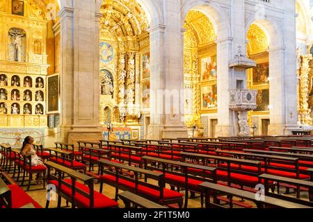 Intérieur de la basilique de la cathédrale de Salvador, Basilique Catedral de Salvador, Bahia Banque D'Images