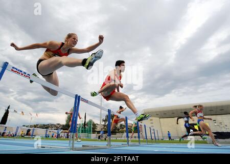 ATHLÉTISME - DECANATION 2011 - NICE (FRA) - 18/09/2011 - PHOTO : PHILIPPE MILLEREAU / KMSP / DPPI - FEMMES - ANTONIA WERNER (GER) - RONG ZHANG (CHN) Banque D'Images