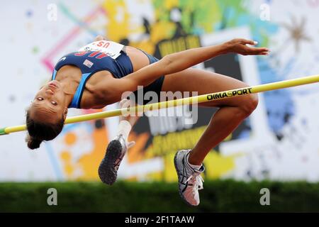 ATHLÉTISME - DECANATION 2011 - NICE (FRA) - 18/09/2011 - PHOTO : PHILIPPE MILLEREAU / KMSP / DPPI - FEMMES - SAUT EN HAUTEUR - LIZ PATTERSON (USA) Banque D'Images