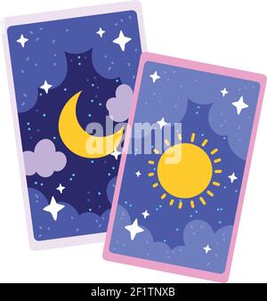 tarot cartes magiques fortune chance Illustration de Vecteur