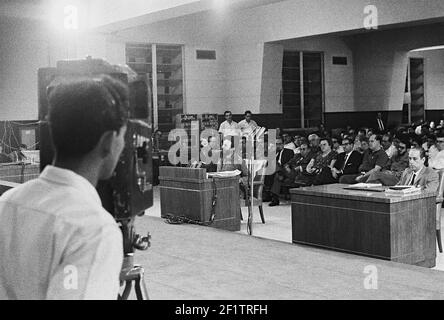 Procès pour trahison de Marcos Rodriguez, Cuba, 1963. De la collection de photographies Deena Stryker. () Banque D'Images