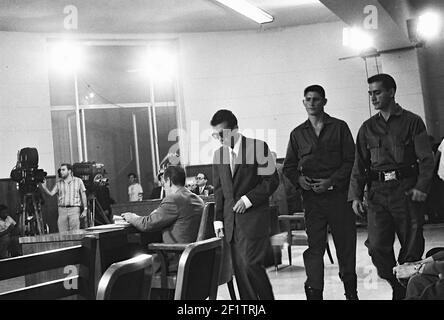 Procès pour trahison de Marcos Rodriguez, Cuba, 1963. De la collection de photographies Deena Stryker. () Banque D'Images