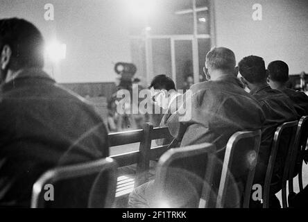 Procès pour trahison de Marcos Rodriguez, Cuba, 1963. De la collection de photographies Deena Stryker. () Banque D'Images