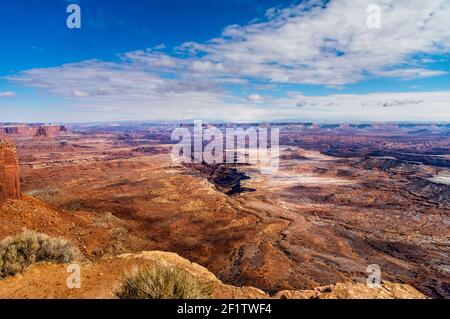 Le paysage pittoresque du parc national de Canyonlands, Utah Banque D'Images