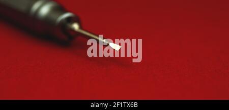 Embout de tournevis, ensemble d'outils photo de gros plan, bannière et espace de copie Banque D'Images