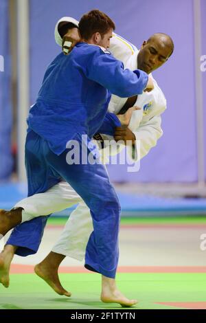 JUDO - TEDDY RINER CABINET - INSEP - 19/04/2012 - PHOTO : PHILIPPE MILLEREAU / KMSP / DPPI Banque D'Images