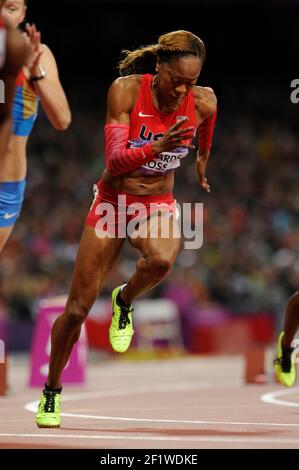 JEUX OLYMPIQUES DE LONDRES 2012 - STADE OLYMPIQUE , LONDRES (ENG) - 07/08/2012 - PHOTO : POOL / KMSP / DPPIATHLETICS - WOMEN'S 200 M - SANYA RICHARDS (USA) Banque D'Images