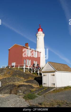 Lieu historique national du Canada du Phare-de-Fisgard, Esquimalt, Île de Vancouver, Colombie-Britannique, Canada. Banque D'Images