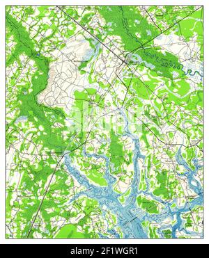 Yemassee, Caroline du Sud, carte 1943, 1:62500, États-Unis d'Amérique par Timeless Maps, données U.S. Geological Survey Banque D'Images