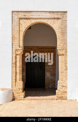 L'entrée du Friary de la Rabida. Christophe Colomb a séjourné ici avant de partir pour la découverte de l'Amérique en 1492 Banque D'Images