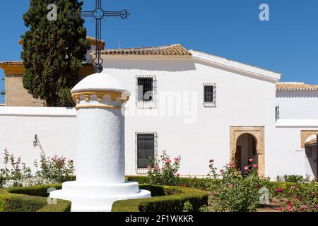 Une partie du monastère de Santa Maria à la Rabida, Andalousie. Christophe Colomb a séjourné ici avant de partir pour la découverte de l'Amérique en 1492 Banque D'Images