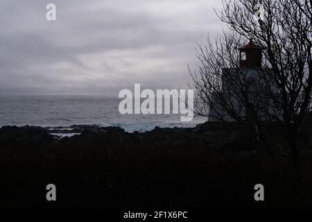 Phare d'Amphitrite point par jour nuageux Banque D'Images