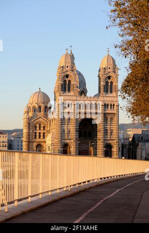 Nouvelle Cathédrale de la Major, Marseille, Bouches-du-Rhône, Provence-Alpes-Côte d'Azur, France Banque D'Images