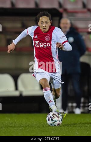 AMSTERDAM, PAYS-BAS - MARS 8: Kian Fitz-Jim de Jong Ajax pendant le match néerlandais de Keukenkampioendivisiie entre Ajax U23 et le FC Den Bosch à de Toek Banque D'Images