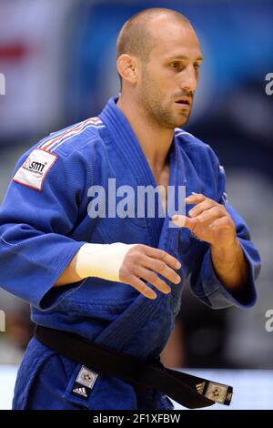 Judo - Championnats du monde 2013 - Rio de Janeiro , BRÉSIL - 26/08-01/09/2013 - photo PHILIPPE MILLEREAU / KMSP / DPPI - jour 4 - 29/08/13 - hommes - -81kg - Alain Schmitt / FRA vs Mark Brewer / NZL Banque D'Images