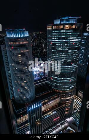 Vue nocturne de Nagoya (depuis Sky Promenade) Banque D'Images