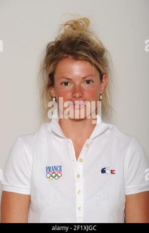 Jeux Olympiques - Sotchi 2014 - Portraits Français Team - Paris - France - 28 mai 2013 - Biathlon - Marie Dorin - Habert - photo Stephane Kempinaire / KMSP / DPPI - Banque D'Images