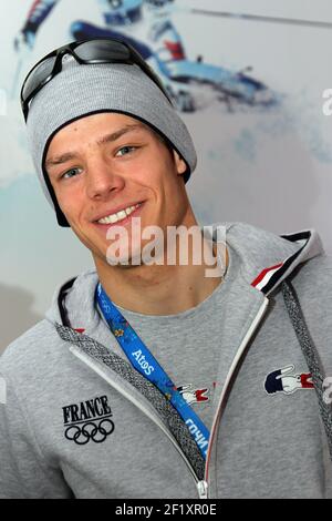 Nordic Combined Press Conference pendant les XXII Jeux Olympiques d'hiver Sotchi 2014, au Club France, jour 1, 7 février 2014 à Sotchi, Russie. Photo Pool KMSP / DPPIHugo Buffard Banque D'Images