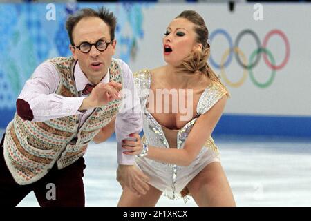 Zhiganshina Nelli et Gazsi Alexander (GER) , au cours du patinage artistique, de la danse sur glace d'équipe, programme court des XXII Jeux Olympiques d'hiver Sotchi 2014, au Palais des sports d'Iceberg, le 8 février 2014 à Sotchi, Russie. Photo Pool KMSP / DPPI Banque D'Images