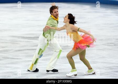 Nathalie Pechalat et Fabian Bourzat de France, pendant le patinage artistique, la danse sur glace, la danse libre des XXII Jeux Olympiques d'hiver Sotchi 2014, au Palais des sports d'Iceberg, le 17 février 2014 à Sotchi, Russie. Photo Pool KMSP / DPPI Banque D'Images
