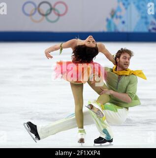 Nathalie Pechalat et Fabian Bourzat de France, pendant le patinage artistique, la danse sur glace, la danse libre des XXII Jeux Olympiques d'hiver Sotchi 2014, au Palais des sports d'Iceberg, le 17 février 2014 à Sotchi, Russie. Photo Pool KMSP / DPPI Banque D'Images