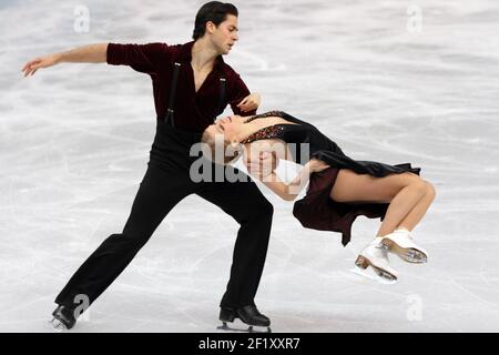 Kaitlyn Weaver et Andrew Poje du Canada , pendant le patinage artistique, la danse sur glace, la danse gratuite des XXII Jeux Olympiques d'hiver Sotchi 2014, au Palais des sports d'Iceberg, le 17 février 2014 à Sotchi, en Russie. Photo Pool KMSP / DPPI Banque D'Images